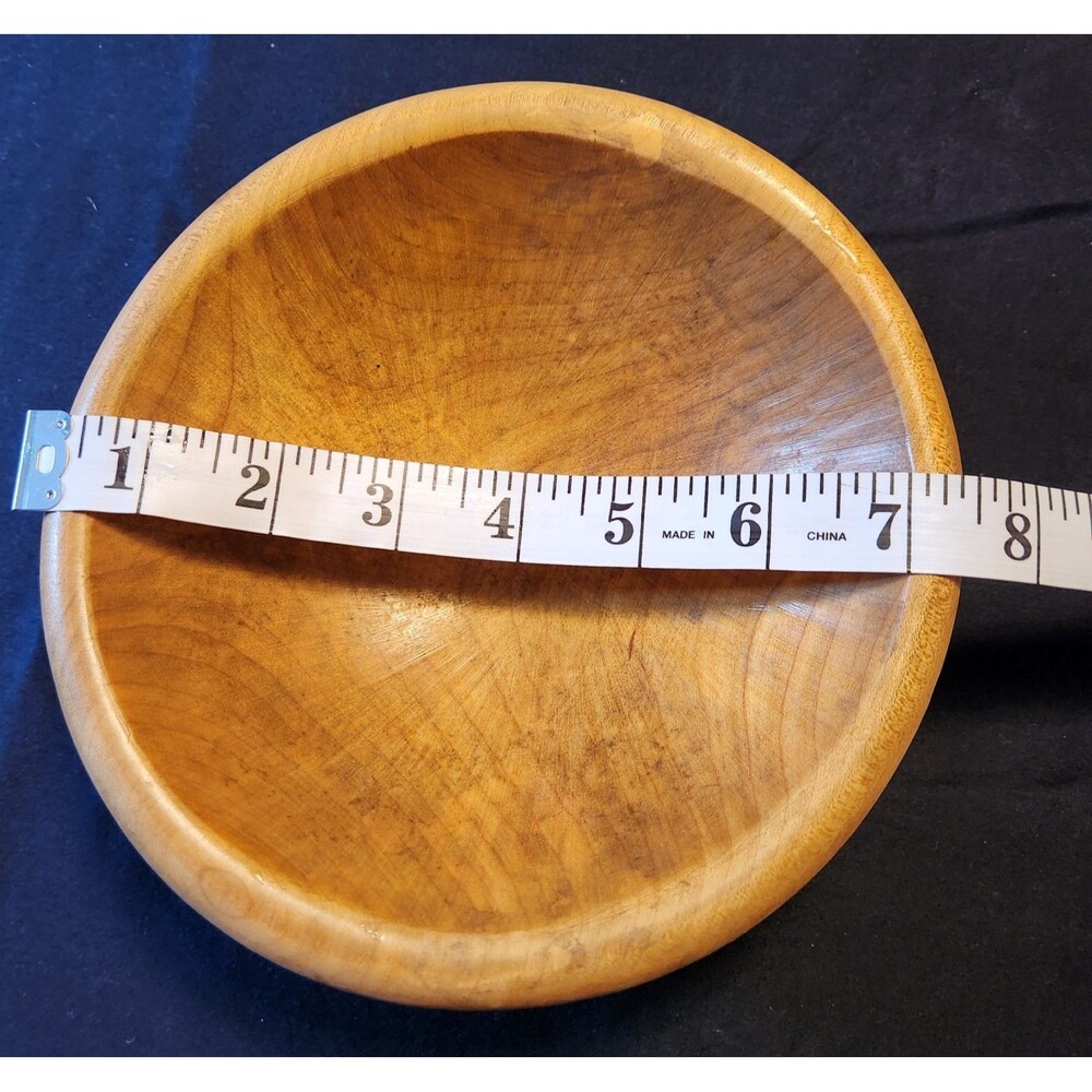 Vintage Kennebunk Maine Craftwood Co. Wood Bowl 7 inches fruit or nut bowl